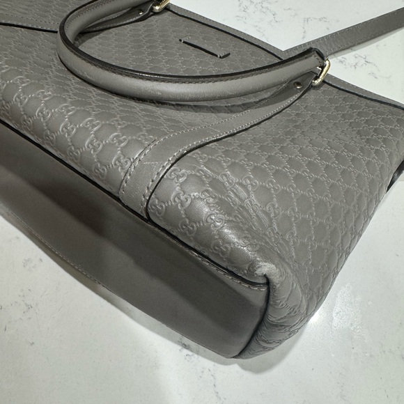 Gucci Guccissima gray leather tote bag with strap 449656 - Picture 15 of 16